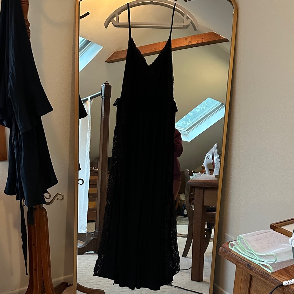 Victoria's Secret Black Lace Chemise